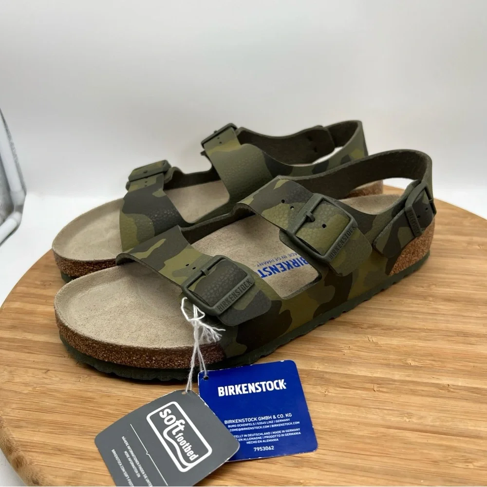 Birkenstock Arizona desert soil camo khaki green Birko-Flor 1016790 Men’s 13 New